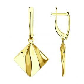 Серьги из лимонного золота SOKOLOV 029101-2 029101-2 фото