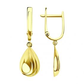 Серьги из лимонного золота SOKOLOV 029216-2 029216-2 фото