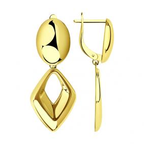 Серьги из лимонного золота SOKOLOV 029244-2 029244-2 фото