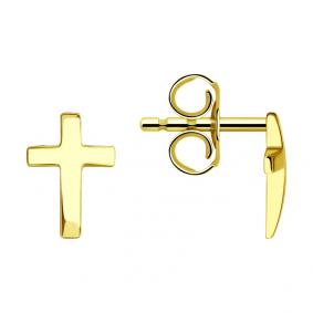 Серьги-кресты из лимонного золота SOKOLOV 029560-2 029560-2 фото