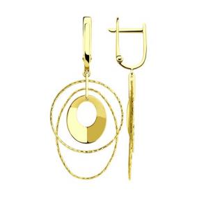 Серьги из лимонного золота SOKOLOV 029568-2 029568-2 фото