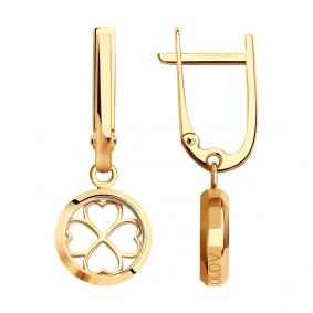 Золотые серьги SOKOLOV 029581 с минеральным стеклом 029581 фото