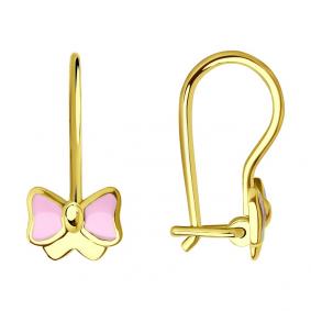 Серьги из лимонного золота SOKOLOV 029674-2 с эмалью 029674-2 фото