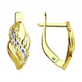 Серьги из лимонного золота SOKOLOV 029858-2 029858-2 фото
