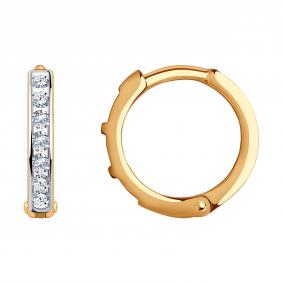 Золотые серьги SOKOLOV 029867 с фианитом 029867 фото