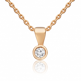 Золотая подвеска Platina 03-0056-00-101-1110-30 с бриллиантом 03-0056-00-101-1110-30 фото