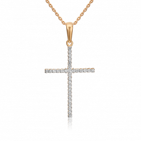 Золотая подвеска Platina 03-0076-00-101-1110-30 с бриллиантом 03-0076-00-101-1110-30 фото