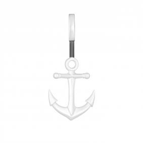 Подвеска-трансформер Якорь из белого золота Караваевская ювелирная фабрика с эмалью 03-0084 03-0084 фото