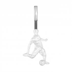 Подвеска-трансформер Футболист из белого золота Караваевская ювелирная фабрика с эмалью 03-0089 03-0089 фото