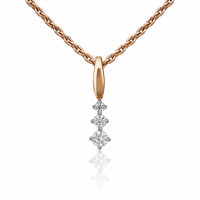 Золотая подвеска Platina 03-0092-00-501-1110-38 с фианитом 03-0092-00-501-1110-38 фото