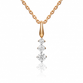 Золотая подвеска Platina 03-0094-00-101-1110-30 с бриллиантом 03-0094-00-101-1110-30 фото