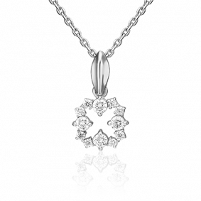 Подвеска из белого золота Platina 03-0107-00-101-1120-30 с бриллиантом 03-0107-00-101-1120-30 фото