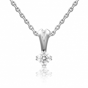 Подвеска из белого золота Platina 03-0173-00-501-1120-38 с фианитом 03-0173-00-501-1120-38 фото