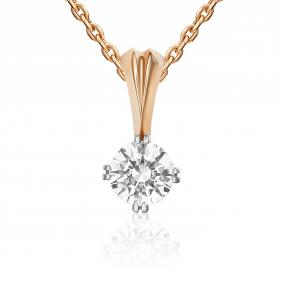 Подвеска из комбинированного золота Platina 03-0184-00-501-1111-38 с фианитом 03-0184-00-501-1111-38 фото