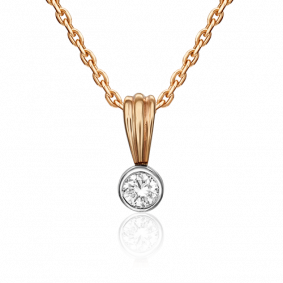 Подвеска из комбинированного золота Platina 03-0270-00-101-1111-30 с бриллиантом 03-0270-00-101-1111-30 фото