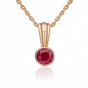 Подвеска из комбинированного золота Platina 03-0288-00-104-1111-30 с рубином 03-0288-00-104-1111-30 фото
