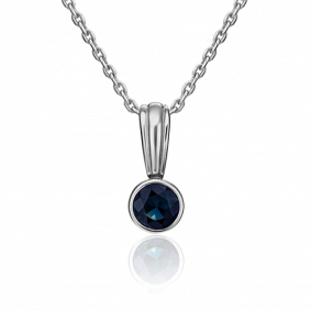Подвеска из белого золота Platina 03-0289-00-102-1120-30 с сапфиром 03-0289-00-102-1120-30 фото