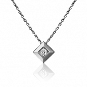 Подвеска из белого золота Platina 03-0307-00-501-1120-38 с фианитом 03-0307-00-501-1120-38 фото