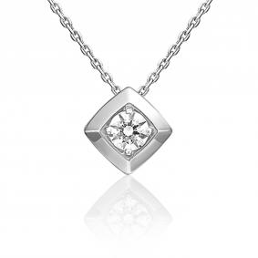 Подвеска из белого золота Platina 03-0309-00-501-1120-38 с фианитом 03-0309-00-501-1120-38 фото