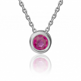 Подвеска из белого золота Platina 03-0317-00-104-1120-30 с рубином 03-0317-00-104-1120-30 фото