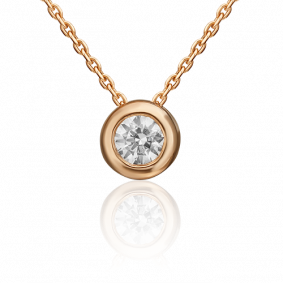 Золотая подвеска Platina 03-0318-00-501-1110-38 с фианитом 03-0318-00-501-1110-38 фото