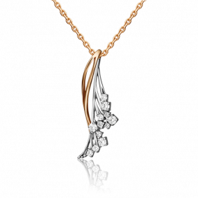 Подвеска из комбинированного золота Platina 03-0400-00-101-1111-30 с бриллиантом 03-0400-00-101-1111-30 фото