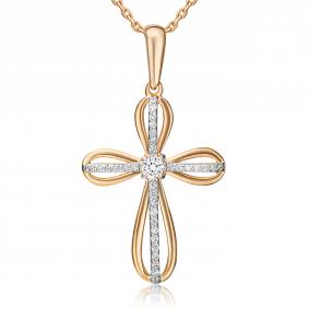 Подвеска из комбинированного золота Platina 03-0416-00-101-1111-30 с бриллиантом 03-0416-00-101-1111-30 фото