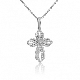 Подвеска из белого золота Platina 03-0445-00-101-1120-30 с бриллиантом 03-0445-00-101-1120-30 фото