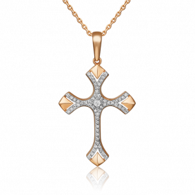 Золотая подвеска Platina 03-0474-00-101-1110-30 с бриллиантом 03-0474-00-101-1110-30 фото