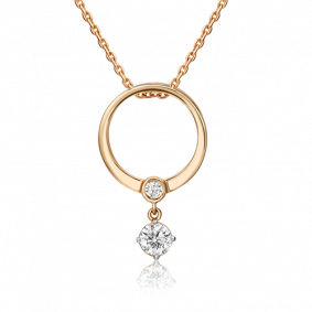 Золотая подвеска Platina 03-0511-00-101-1110-30 с бриллиантом 03-0511-00-101-1110-30 фото