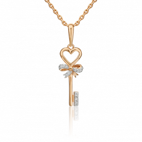 Золотая подвеска Platina 03-0557-00-101-1110-30 с бриллиантом 03-0557-00-101-1110-30 фото