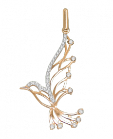 Золотая подвеска Platina 03-0695-00-401-1110-32 с фианитом 03-0695-00-401-1110-32 фото