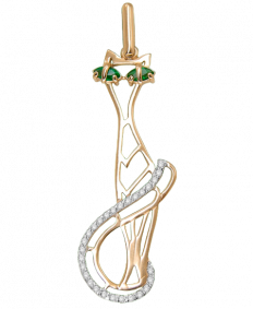 Золотая подвеска Platina 03-0711-00-404-1110-23 с фианитом 03-0711-00-404-1110-23 фото