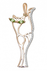 Золотая подвеска Platina 03-0728-00-404-1110-24 с фианитом 03-0728-00-404-1110-24 фото