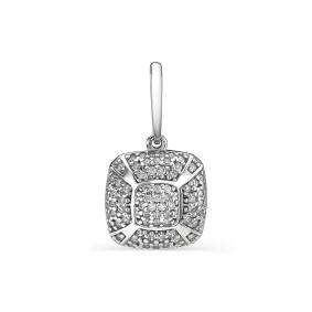 Серебряная подвеска АЛЬКОР 03-0765/00КЦ-00 с фианитом и цирконием 03-0765/00КЦ-00 фото
