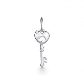 Серебряная подвеска АЛЬКОР 03-0804/000Б-00 с бриллиантом 03-0804/000Б-00 фото