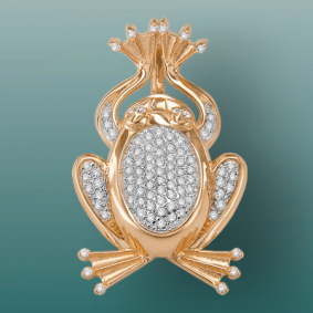 Золотая подвеска Platina 03-0818-00-401-1110-33 с фианитом 03-0818-00-401-1110-33 фото