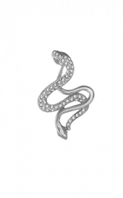 Подвеска Символ года Змея из белого золота Platina с фианитом 03-0879-00-401-1120-32 03-0879-00-401-1120-32 фото