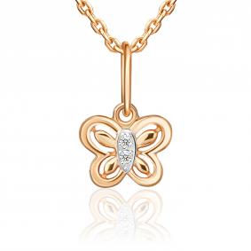 Золотая подвеска Platina 03-0892-00-401-1110-03 с фианитом 03-0892-00-401-1110-03 фото