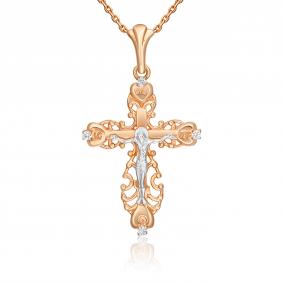 Подвеска из комбинированного золота Platina 03-0984-00-401-1111-03 с фианитом 03-0984-00-401-1111-03 фото