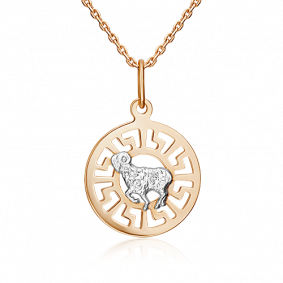 Золотая подвеска Знак зодиака Овен Platina 03-1092-00-000-1111 03-1092-00-000-1111 фото