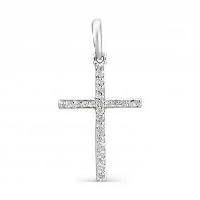 Серебряная подвеска АЛЬКОР 03-1244/00КЦ-00 с фианитом 03-1244/00КЦ-00 фото