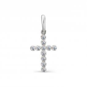 Серебряная подвеска АЛЬКОР 03-1246/00КЦ-00 с фианитом 03-1246/00КЦ-00 фото