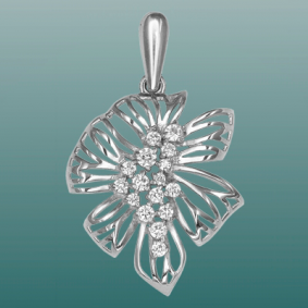 Золотая подвеска Platina 03-1381-00-401-1120-03 с фианитом 03-1381-00-401-1120-03 фото