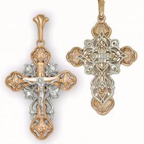 Подвеска из комбинированного золота Platina 03-1445-00-401-1111-03 с фианитом 03-1445-00-401-1111-03 фото