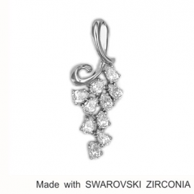 Подвеска из белого золота Platina 03-1527-00-501-1120-38 с фианитом 03-1527-00-501-1120-38 фото