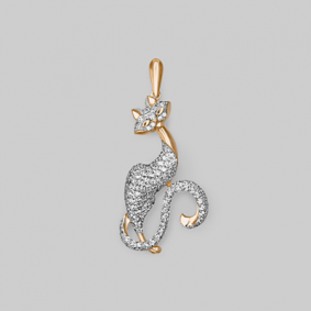 Золотая подвеска Platina 03-1574-00-401-1110-24 с фианитом 03-1574-00-401-1110-24 фото