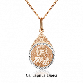 Золотая подвеска-иконка Святая царица Елена Platina 03-1651-00-000-1110 03-1651-00-000-1110 фото