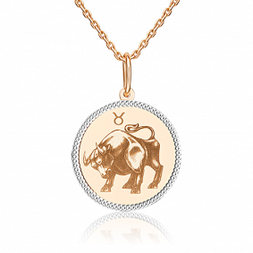 Золотая подвеска Знак зодиака Телец Platina 03-1701-01-000-1110 03-1701-01-000-1110 фото