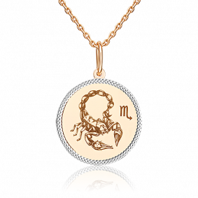 Золотая подвеска Знак зодиака Скорпион Platina 03-1701-07-000-1110 03-1701-07-000-1110 фото